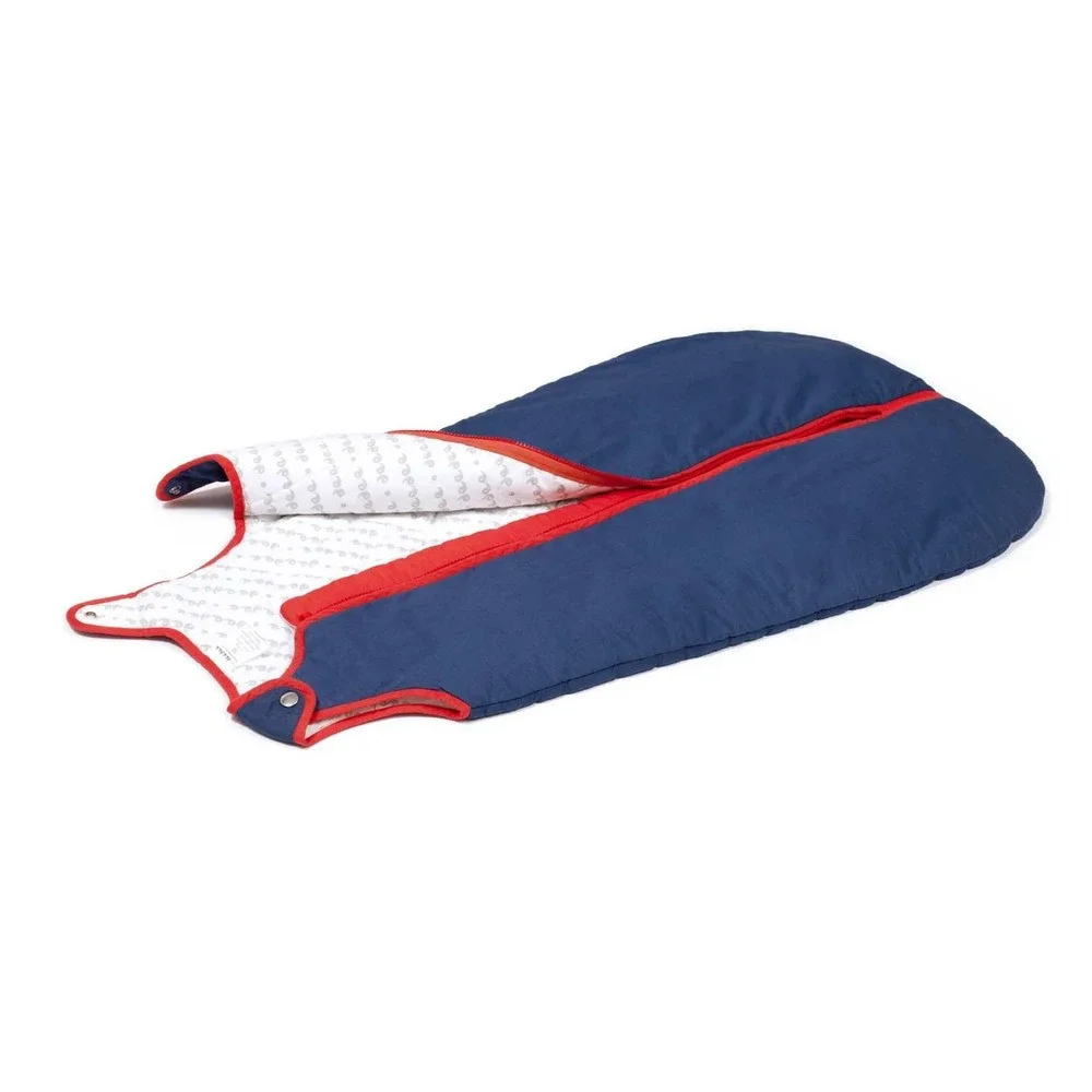 Baby DeeDee Sleep Nest Sleeping Sack L 18-36M Navy Red Zip Wearable Blanket